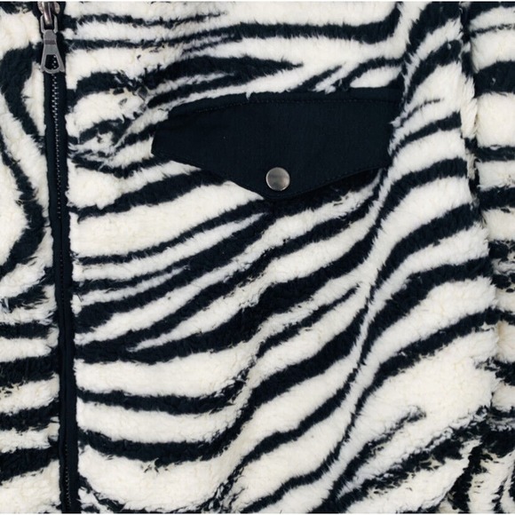 Plush x Revolve Teddy Sherpa Fleece Jacket S to L Animal Print Retro Glam Rock - Picture 4 of 11